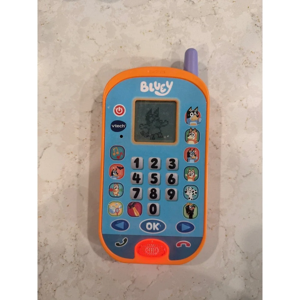 VTech Bluey Ring Ring Phone Orange Blue Educational Interactive Toy VT22481‎